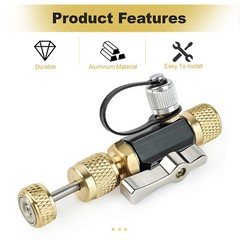1/4″ Mega Flow Vacuum-Rated Valve Core Removal Tool for Home AC Appliance