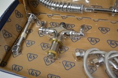 T&S Deck Mount 24 3/4in Pre-Rinse With Low Flow Spray, 24in Hose, 8″ Faucet.