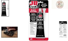 Crack Resistant Black RTV Silicone Sealant & Adhesive – 3 oz for Household Use