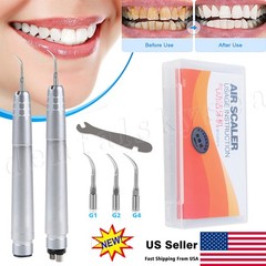 USA Dental Ultrasonic Air Perio Scaler Handpiece Hygienist 2 & 4-Holes 3 Tips CE