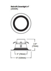(case of 4) Signify Philips LED Retrofit Downlight Kit, 4 inch round, 9 watts,