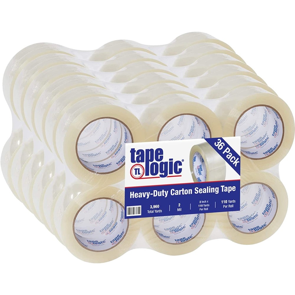 Tape Logic 2 x 110 yds Acrylic Packing Tape 2.0 Mil, Clear (36-Pack) Heavy Duty