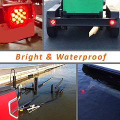 CZC AUTO 12V LED Submersible Left and Right Trailer Lights Stop Tail Turn Signal