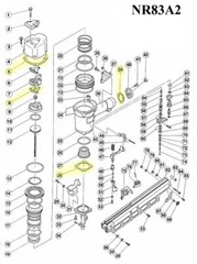 CoFast® High Quality ABCDF Gaskets set of 5 for Aftermarket Hitachi NRV83A2 A3