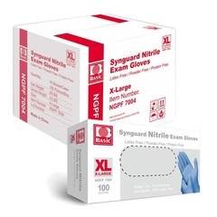 Basic Medical Blue Nitrile Exam Gloves – Latex-Free & Powder-Free – NGPF 7004…
