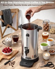 Ostba 1500W Commercial Coffee Urn 100 Cup / 15L Large Percolator Coffee Pot