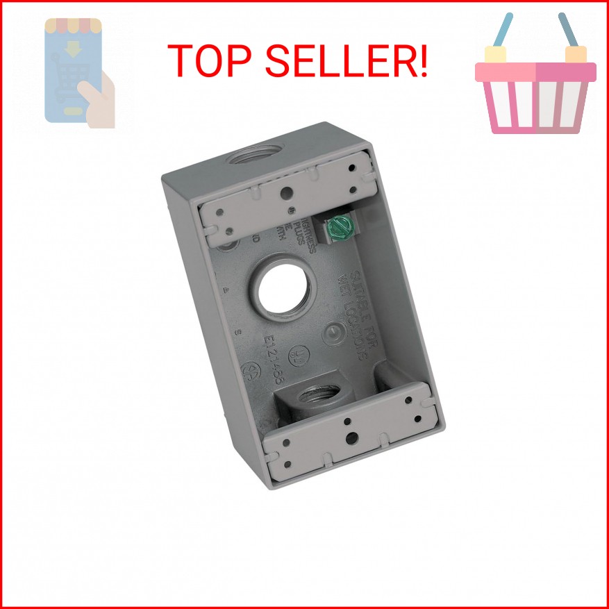 SIGMA ENGINEERED SOLUTIONS 14250 Metal Electrical Outlet Box, Weatherproof, Easy