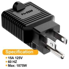 2Pack 4-in-1 15 Amp Household AC Plug to 20 Amp T Blade Adapter5-15P to 5-20R