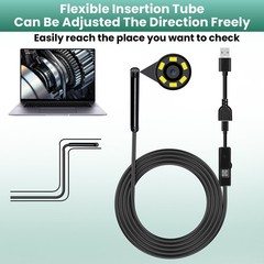 Endoscope Camera with Light, 1920P HD Borescope Camera with 6 LED Lights 16.4ft