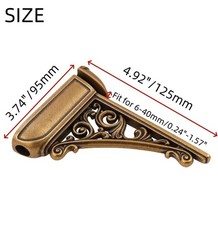 Adjustable Glass Floating Shelf Brackets, Antique Brass, 2 Pcs | High Load Ca…