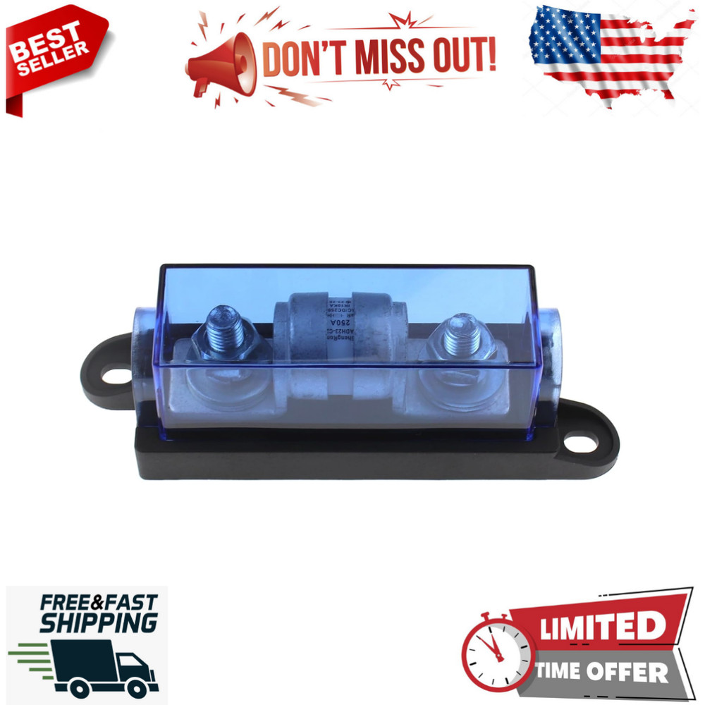 150VDC IR10KA Fuse Block 250A Class T Fuse Holder with 250 amp, Fits for Inverte