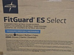 (1500-Pieces)FitGuard Medium Nitrile Gloves Textured Fingertips Powdered-Free