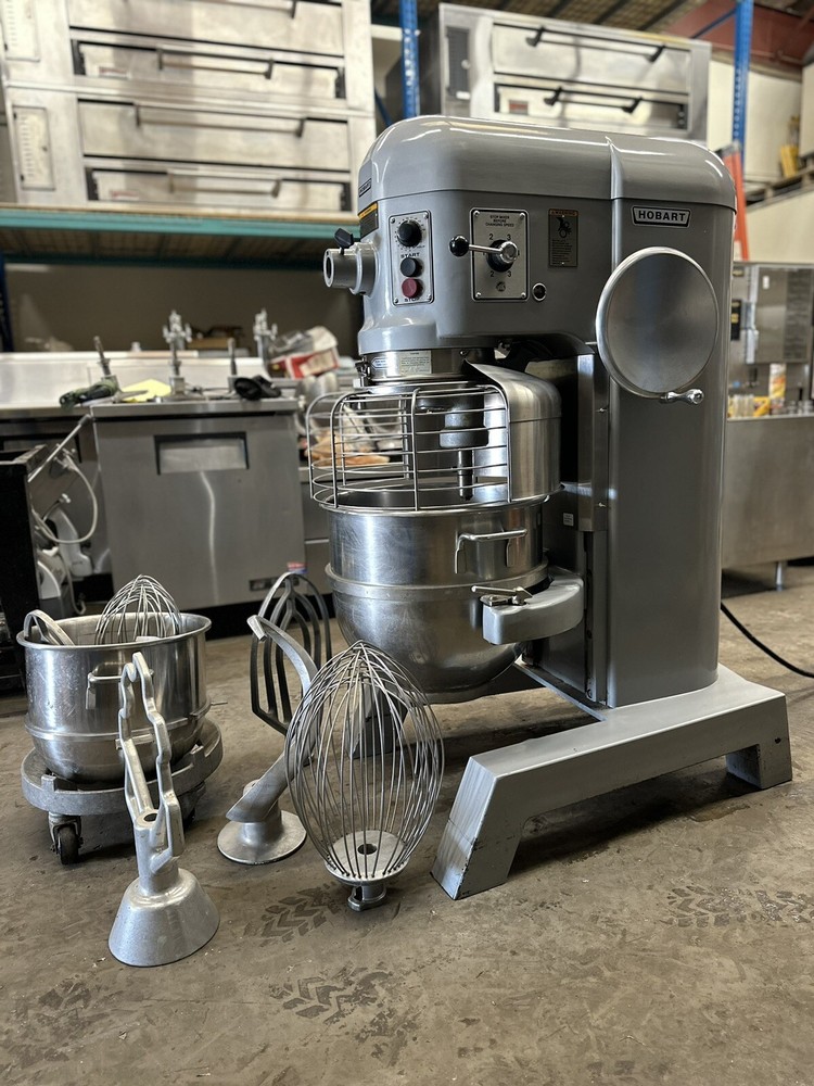 Hobart H600T, 60qt Mixer w/ Attachments & Stainless Steel Bowl 3PH And Single PH