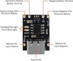 10pcs TP4057 1A 3.7V Lithium Battery Charging Board Type C USB Ultra-Small
