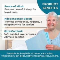 40 XL 36 x 36 Heavy Duty Ultra Absorbent Bed Pads w/ Adhesive by Nurture | Di…