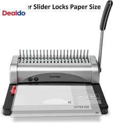Binding Machine, 21-Holes, 450 Sheets, Comb Binding Machines with Starter Kit 10