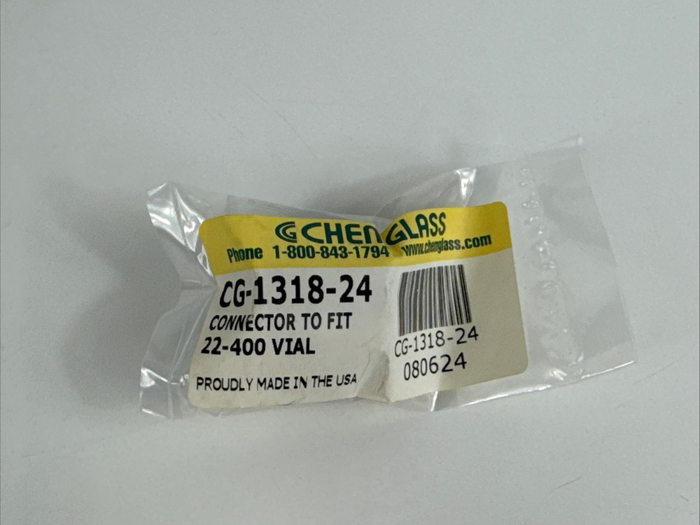 CHEMGLASS Rotary Evaporator Vial Adapter Fits 22-400 Thread Vials CG-1318-24