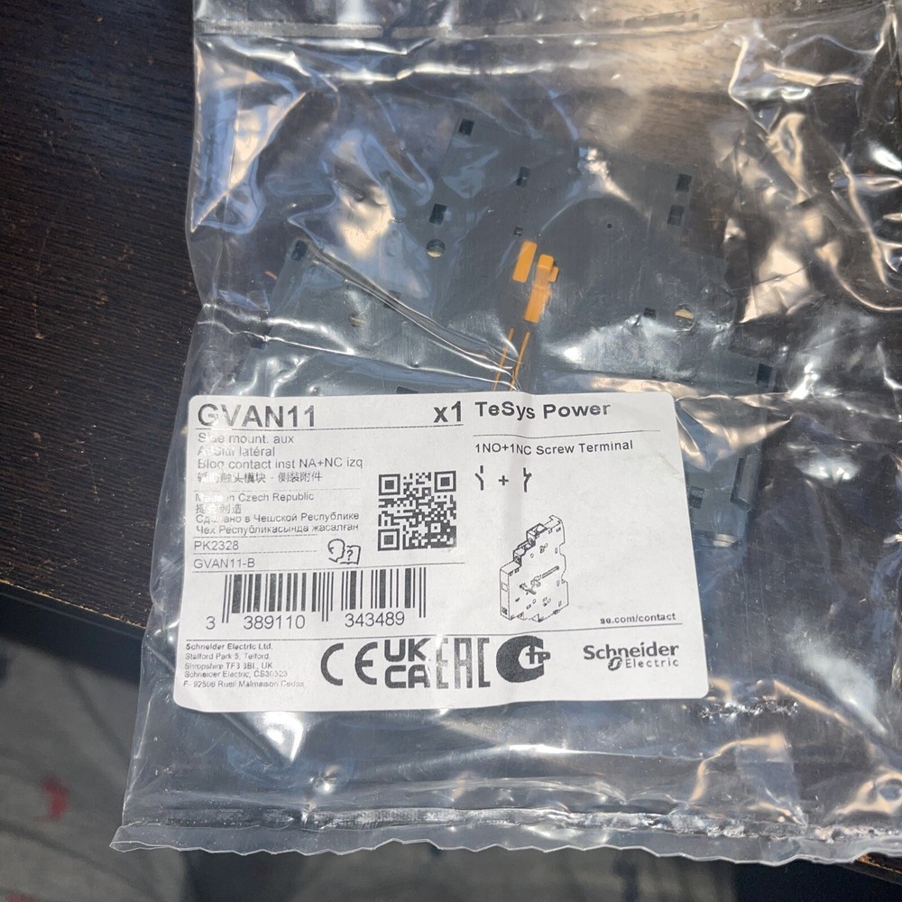 GVAN11. Side Mounting Auxi. For GV2. Starter Schneider