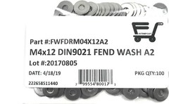 (100) M4 Stainless Steel Fender Washer DIN9021 4mm Metric Large OD Washer A2