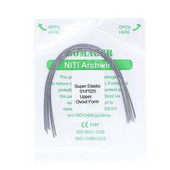 50×Dental Orthodontic Super Elastic Ni-Ti Arch Rectangular Wire Oval 14×25 Upper