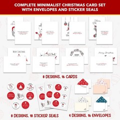 Decorably 16 Pack 5x7in Minimalist of Assorted 5×7 inches, Multicolor