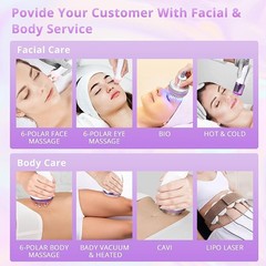 Multifunction 9 in 1 Beauty Machine for Body Massage Facial Skin Care Salon Use