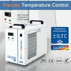 S&A CW 5200TH 220V 50/60Hz Industrial Water Chiller for 8KW Spindle / Welding