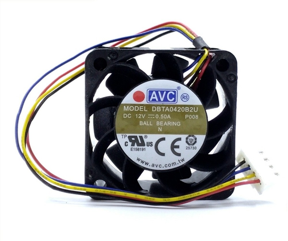 AVC DBTA0420B2U 12V 0.5A 40X40X20mm 4-Pin PWM Cooling Fan
