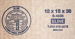 18″ x 18″ x 36″ Cardboard Corrugated Box – SINGLE BOX – TALL