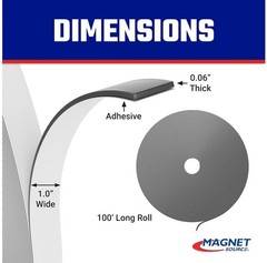 Flexible Magnet Tape – Strong Adhesive Backing