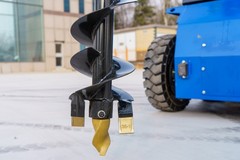 Mini Skid Steer Post Hole Digger 200mm Hydraulic Auger Att Fits TYPHON STOMP 509
