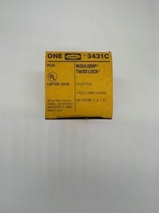 Hubbell 3431C L21-30P Twist Lock Plug 30A 120/208V 3 Phase Insulgrip NEW