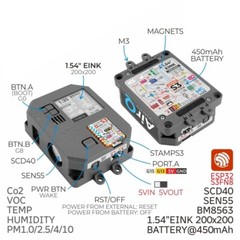 M5Stack AirQ Multifunctional Air Quality Monitor for PM1.0/PM2.5/PM4/PM10 os67
