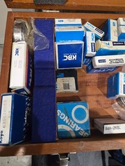 Mixed LOT 66 Bearings BROWN SHARPE VINTAGE WOOD BOX (35 NIB) (31 LOOSE) NEW $149