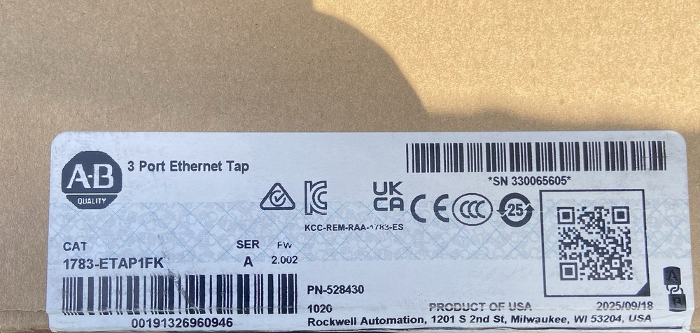 New SEALED 2021 Allen Bradley 1783-ETAP1F Series A EtherNet/IP Tap 3-Port – USA