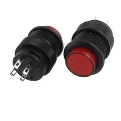 Illuminated Latching SPST Pushbutton Switches — Red pkg(2) w/Resistors MNT33125