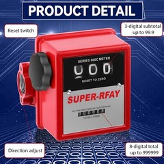 Fuel Flow Meter 1 Inch 1″ Outlet Liter Litre Unit Fuel Transfer Pump Measure NEW