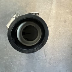 Everbilt EV-QV15 1-1/2 in Quiet PVC Check Valve Black White Slip-Joint Connect
