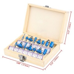 15Pcs Carbon Milling Cutter Router Bit Set Tungsten Carbide Router 1/4″ Shank US