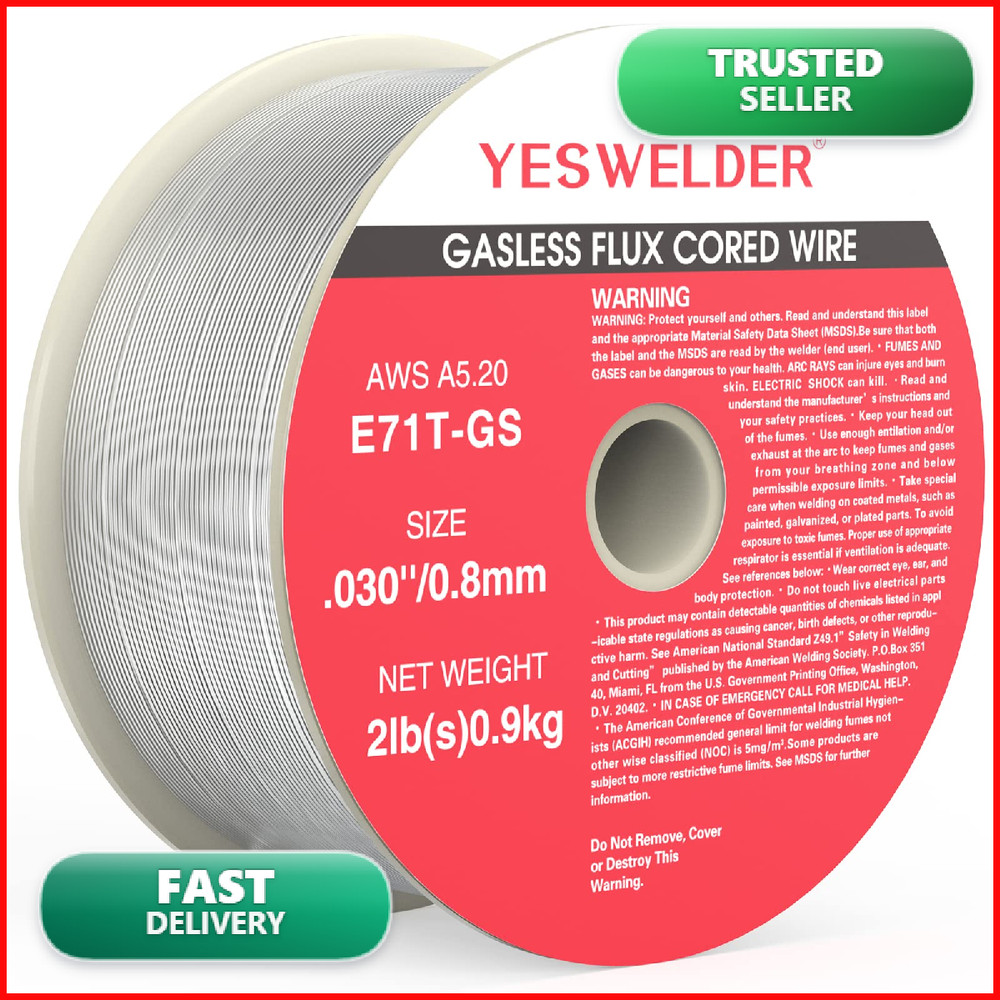 Yeswelder Flux Core Gasless Mig Wire E71T-Gs Mild Carbon Steel .030-Inch