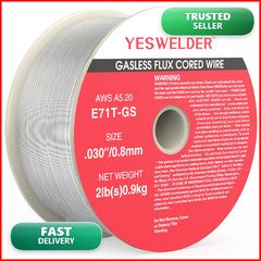 Yeswelder Flux Core Gasless Mig Wire E71T-Gs Mild Carbon Steel .030-Inch