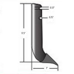 New Universal 17.5″ Scarifier Shank with Tip fits Several Models