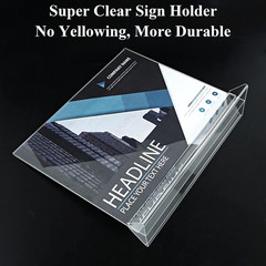 Horizontal Acrylic Sign Holder 8.5 X 11 – Double Sided T Shape Menu Table Stand