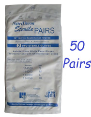 50 – IHC NitriDerm Sterile Pairs 12″ Nitrile Latex/Powder-Free Exam Glove XL