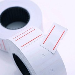 Price Tag Gun Sticker Red line 600 Labels per Roll Refill Ink Roller For MX-5500