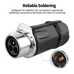LP 20 Reverse Mount 3 Pin IP68 Waterproof Connector Solder Assembly Circular