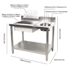 Commercial Breading Table Fried Food Prep Fry Chicken Work Table Breader Station