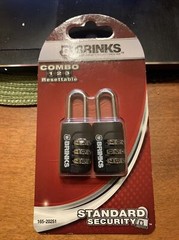 (2-Pk) BRINKS 3-Dial Resettable Combination Zinc Diecast Sport Padlock 22mm Body