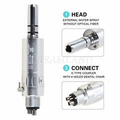 1-10 Dental Low Speed Air Motor Handpiece E-type 4Hole External Water Spray USA