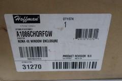 Hoffman A1086CHQRFGW Fiberglass Window Cover Enclosure 10x8x6